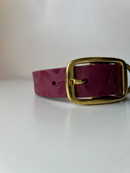 Heart Embossed Dog Collar