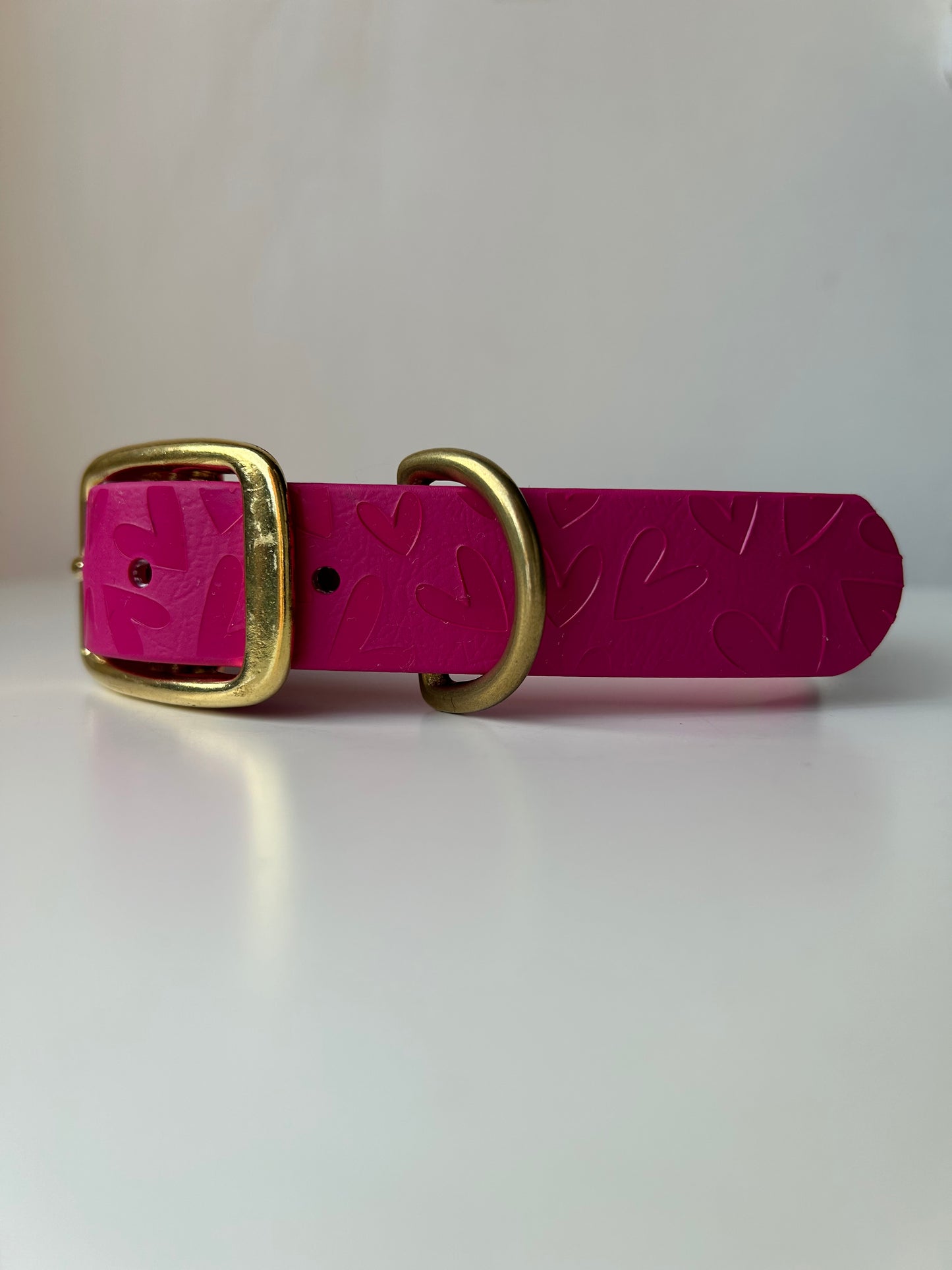 Heart Embossed Dog Collar