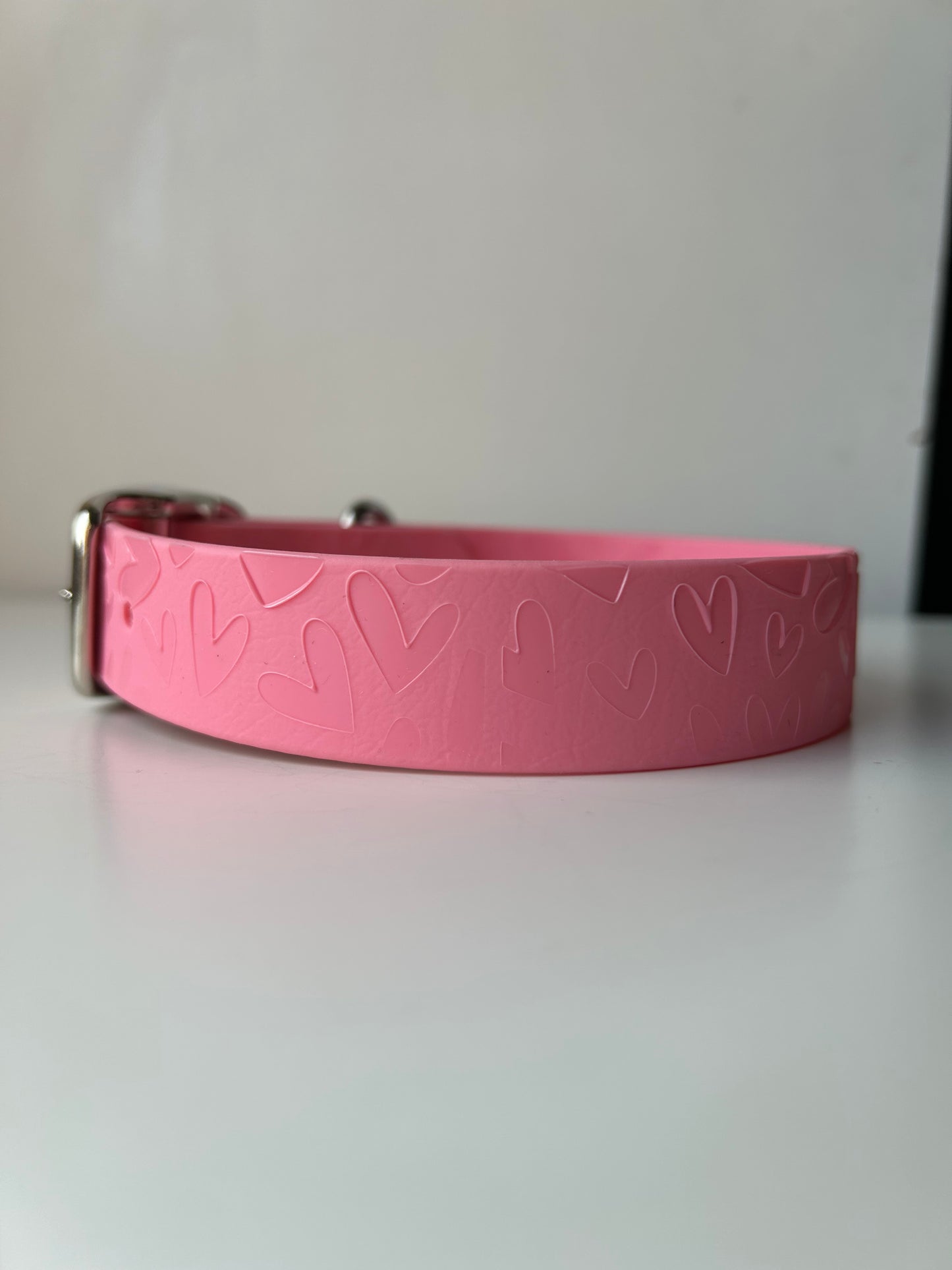 Heart Embossed Dog Collar