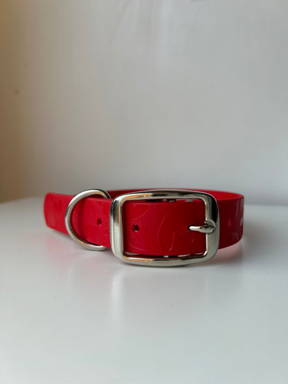 Heart Embossed Dog Collar